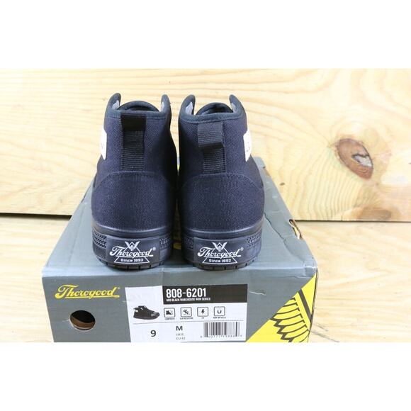New Thorogood Mens 9M Black Warehouse Won Series Mid Composite Toe Work Boots - Picture 3 of 6